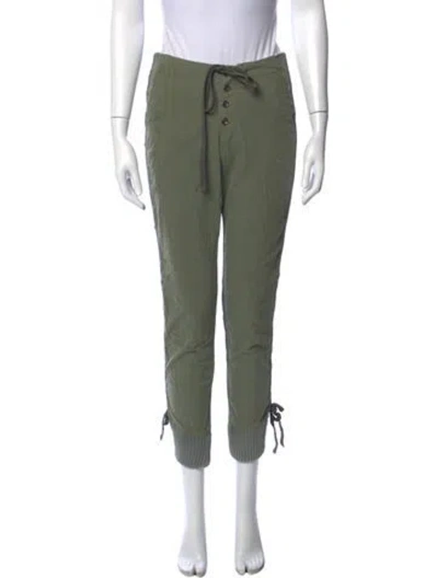 Pre-owned Greg Lauren Straight Leg Pants In Green