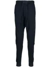Greg Lauren Stretch-cotton Drawstring-waistband Track Pants In Blue