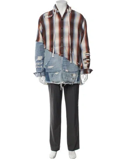 Pre-owned Greg Lauren Striped Jacket In Neutral