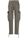 Greg Lauren Tapered Cotton Cargo Trousers In Green