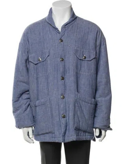Pre-owned Greg Lauren Utility Jacket In Blue