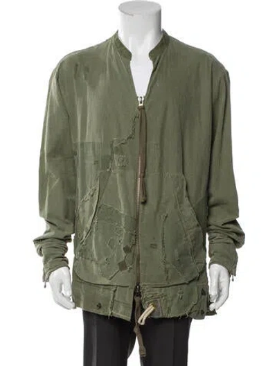 Pre-owned Greg Lauren Utility Jacket In Green