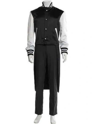 Pre-owned Greg Lauren Varsity Jacket In Black
