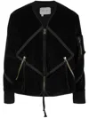 Greg Lauren Velvet Patchwork Jacket In Schwarz