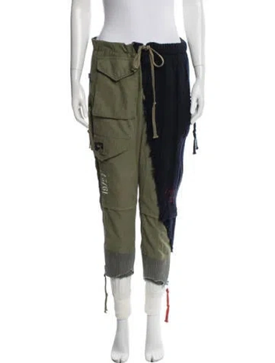 Pre-owned Greg Lauren Wide Leg Pants In Multi
