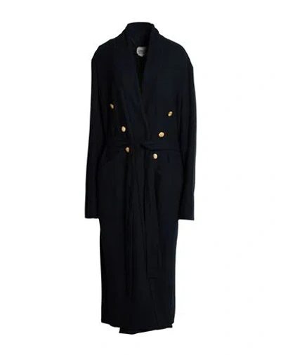 Greg Lauren Woman Coat Midnight Blue Size 2 Wool