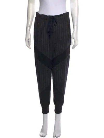 Pre-owned Greg Lauren Wool Straight Leg Pants In Grey
