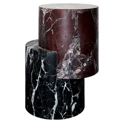 Pre-owned Greg Natale Aldo Side Table Merlot & Nero By  In Black