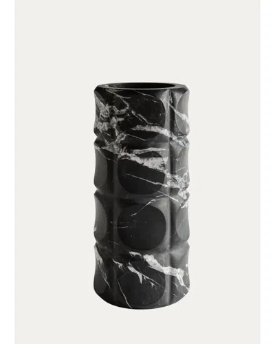 Greg Natale Forte Marble Vase In Black