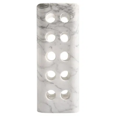 Pre-owned Greg Natale Geo Vase Arabescato By  In Transparent