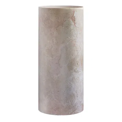 Pre-owned Greg Natale Hercules Plinth Travertine By  In Gray