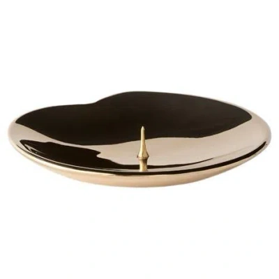 Pre-owned Greg Natale Lily Candle Holder Brass Lacquered By  In Black
