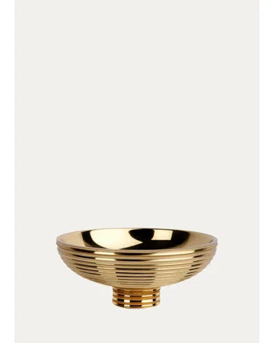 Greg Natale Operetta Ribbed Brass Catchall In Gold