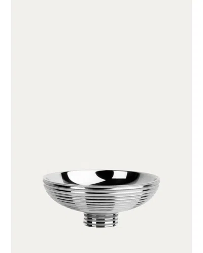 Greg Natale Operetta Ribbed Chrome Catchall In Silver