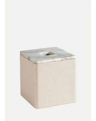 Greg Natale Palco Marble Tissue Box Cover In Neutral