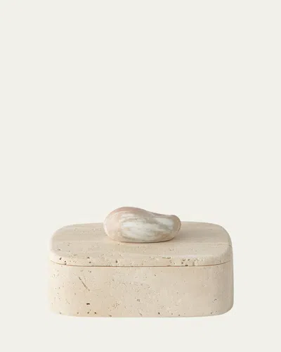 Greg Natale Pietra Travertine & Rose Marble Box