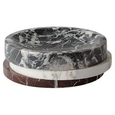 Pre-owned Greg Natale Pila Bowl Antico, Arabescato & Merlot By  In Gray