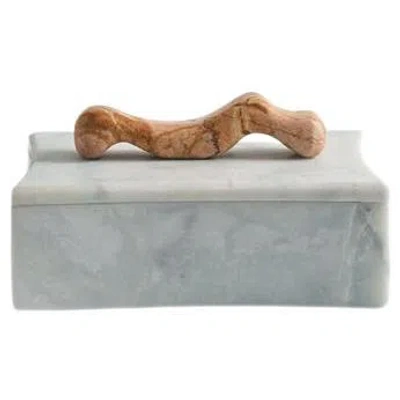Pre-owned Greg Natale Stella Box Blue Onyx & Terreno Gold By