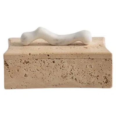Pre-owned Greg Natale Stella Box Travertine & Arabescato By  In Brown