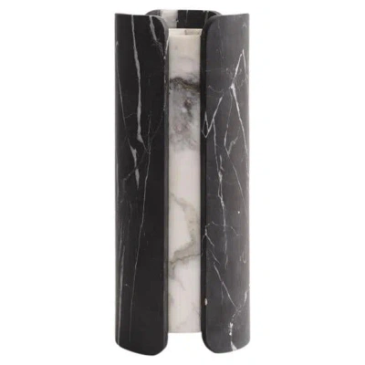 Pre-owned Greg Natale Vent Vase Nero & Arabescato By  In Black