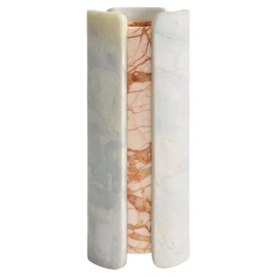 Pre-owned Greg Natale Vent Vase Terreno Gold & Blue Onyx By