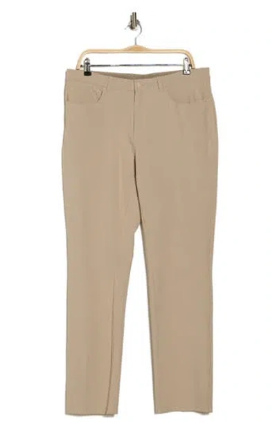 Greg Norman 5-pocket Stretch Golf Pants In Taupe