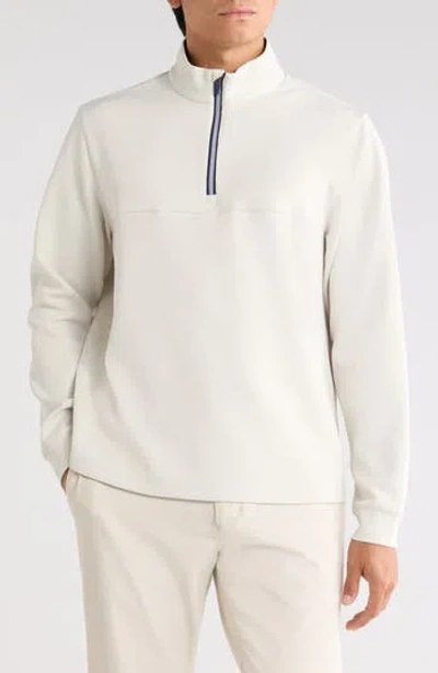 Greg Norman Captains Quarter Zip Pullover In White