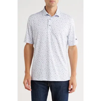 Greg Norman Dancing Chips Print Golf Polo In White