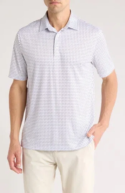 Greg Norman Eclipse Print Golf Polo In White