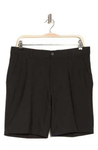 Greg Norman Flat Front Golf Shorts In Black