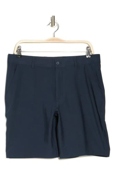 Greg Norman Flat Front Golf Shorts In Navy