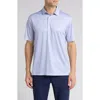Greg Norman Fossil Shark Print Performance Polo In Frost