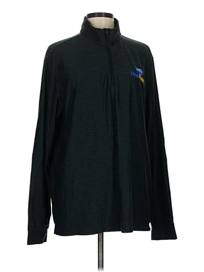 Pre-owned Greg Norman Long Sleeve Polo Shirt In Black