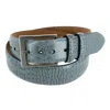 Greg Norman Men's Croco Print Leather Belt In Gray