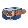 Greg Norman Men's Fabric Golf Belt With Croco Tabs In Multi