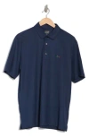 Greg Norman Oyster Piqué Performance Polo In Blue
