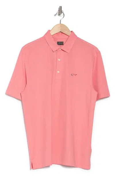 Greg Norman Oyster Piqué Performance Polo In Coral Sea