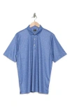 Greg Norman Parrot Print Performance Knit Polo In Vineyard Blue