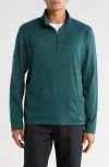 Greg Norman Quarter Zip Knit Pullover In Blue