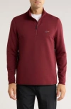 Greg Norman Quarter Zip Pullover In Brown