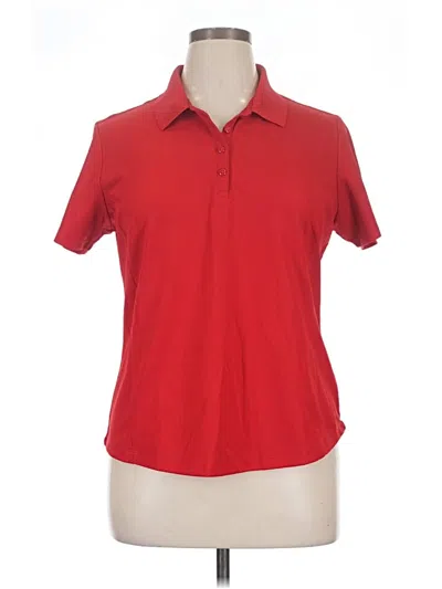 Pre-owned Greg Norman Short Sleeve Blouse In Red