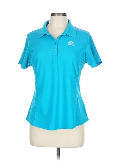 Pre-owned Greg Norman Short Sleeve Polo Shirt In Blue