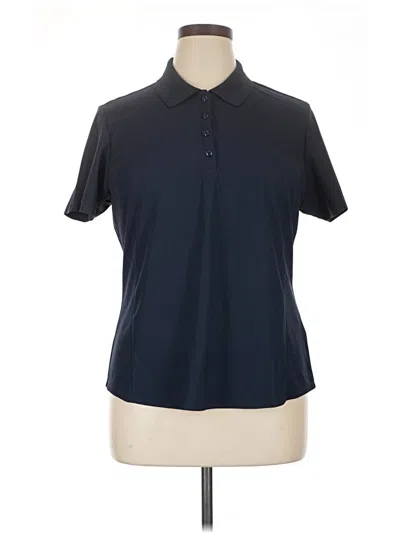 Pre-owned Greg Norman Short Sleeve Polo Shirt In Blue
