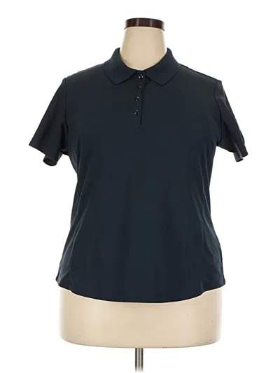 Pre-owned Greg Norman Short Sleeve Polo Shirt In Blue