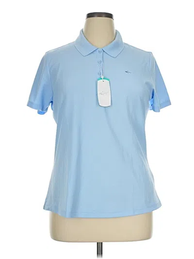 Pre-owned Greg Norman Short Sleeve Polo Shirt In Blue