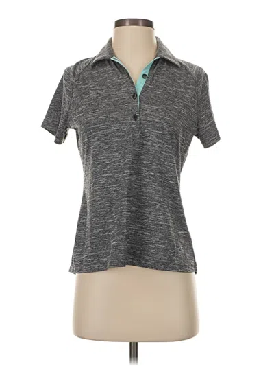 Pre-owned Greg Norman Short Sleeve Polo Shirt In Gray