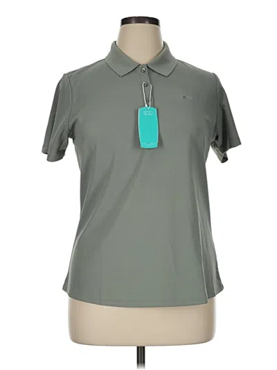 Pre-owned Greg Norman Short Sleeve Polo Shirt In Green