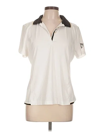 Pre-owned Greg Norman Short Sleeve Polo Shirt In Ivory