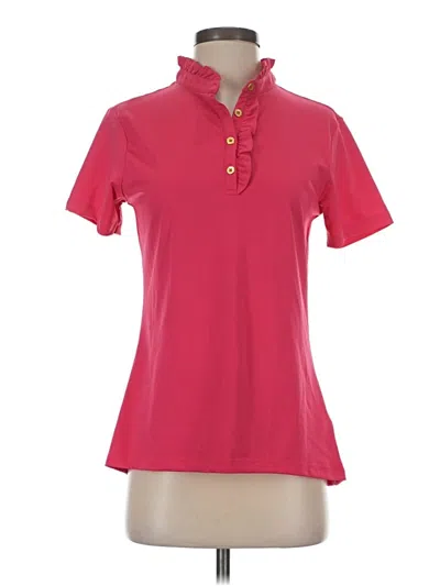 Pre-owned Greg Norman Short Sleeve Polo Shirt In Pink