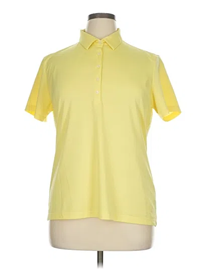 Pre-owned Greg Norman Short Sleeve Polo Shirt In Yellow